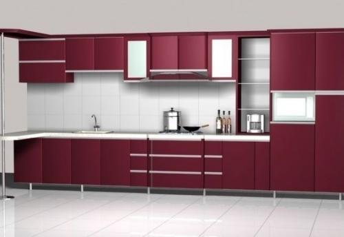 Thi công tủ bếp màu Acrylic sang trọng