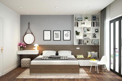 Giường ngủ kiểu nhật trong tổng thể nội thất phòng ngủ trọn gói