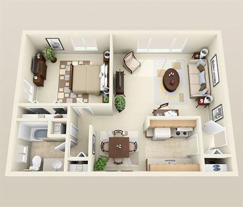 Thiết kế và thi công nội thất căn hộ 1 phòng ngủ