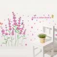 Decal hoa lavender hồng