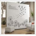 Decal hoa bồ công anh đen